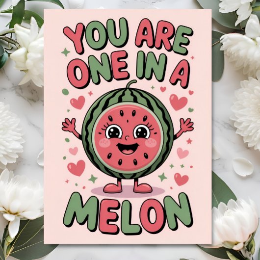 One in a Melon – Fun Watermelon Birthday Card Karte