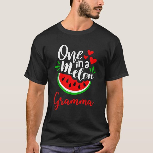 One In A Melon Gramma Birthday Matching Family T-Shirt (Vorderseite)