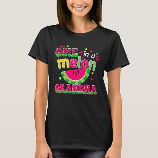 One In A Melon Grandma  Bday Matching Group Summer T-Shirt (Vorderseite)