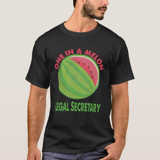 One in a Melon Legal Secretary Watermelon Retireme T-Shirt (Vorderseite)
