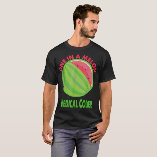 One in a Melon Medical Coder Watermelon Retirement T-Shirt (Vorne ganz)