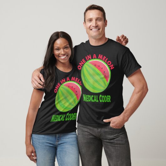 One in a Melon Medical Coder Watermelon Retirement T-Shirt (Unisex)