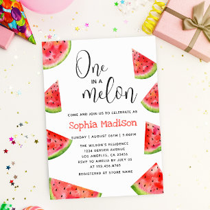One in a Melon Süßes Wassermelonen-Mädchen 1. Ge Einladung