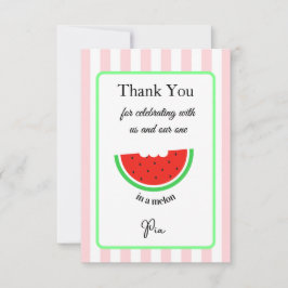 One in a Melon Thank You Card Kids Birthday Dankeskarte