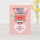 One In A Melon Valentines Day Card Karte (Gelbe Blume)