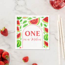 One In A Melon Wassermelonen-Geburtstagsfeier Serviette