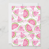 One In A Melon Watermelon 1st Birthday Invitation Einladung (Rückseite)