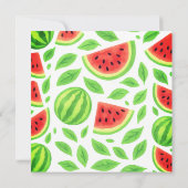 One In A Melon Watermelon Birthday Party Dankeskarte (Rückseite)