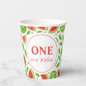 One In A Melon Watermelon Birthday Party Pappbecher (Vorderseite)