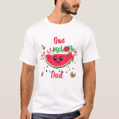 One in A Melon Watermelon Birthday Party Vater T-Shirt (Vorderseite)