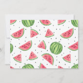One In a Melon Watermelon Foto Einladung (Rückseite)