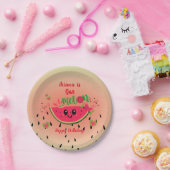 One In a Melon Watermelon Girl's First Birthday Pappteller (Party)