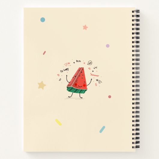 One in a Melon - Watermelon-Notebook Notizblock (Rückseite)