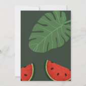 One in a Watermelon! 1st Birthday Party Einladung (Rückseite)