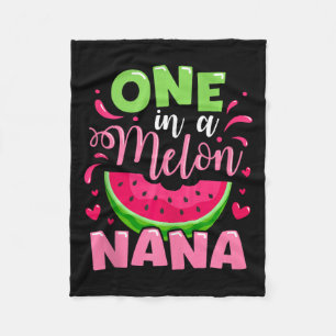 One in Melon Nana Summer Birthday Party Family m Fleecedecke