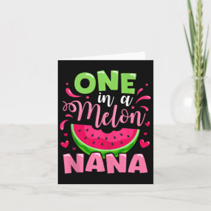 One in Melon Nana Summer Birthday Party Family m Karte