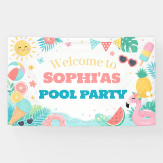 One in the Sun 1. Geburtstag Poolparty-Banner Banner