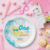 One in the Sun Baby's 1st Beach Birthday☀️ Pappteller (Party)