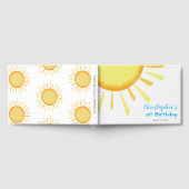 One in the Sun Blue First Birthday Custom Gästebuch (Voll)