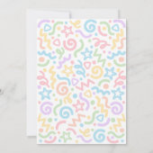 One Is Fun Colorful Confetti Balloon 1st Birthday Einladung (Rückseite)