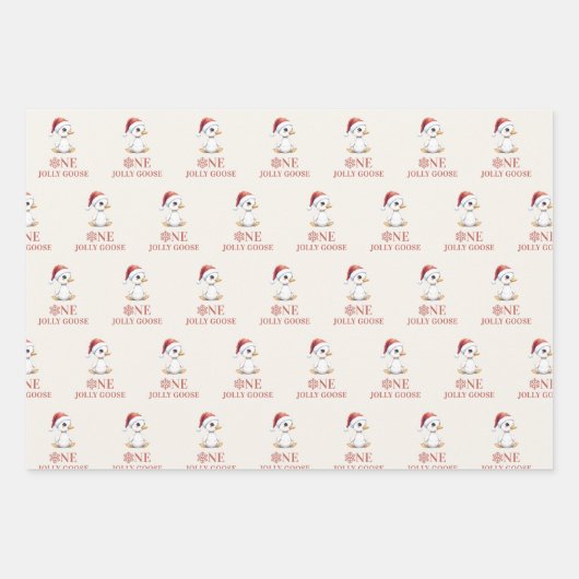 One Jolly Goose December First Birthday Geschenkpapier Set (Vorderseite 2)