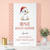 One Jolly Goose Modern First Birthday Welcome Sign Acrylschild (Hochzeit)