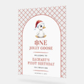 One Jolly Goose Modern First Birthday Welcome Sign Acrylschild (Winkel)