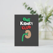 One Kidney Club Postkarte (Stehend Vorderseite)