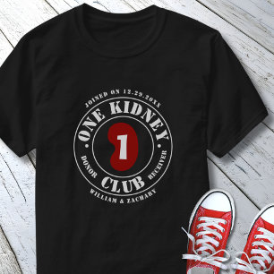 One Kidney Club Spender Empfänger Namen Datum T-Shirt