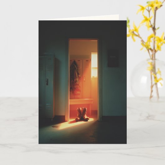 "One Last Shift, Done in Peace" Sympathy Karte (Gelbe Blume)