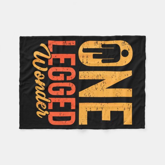 One Legged Wonder Funny Leg Amputee Prosthetic Han Fleecedecke (Vorderseite (Horizontal))