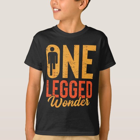 One Legged Wonder Funny Leg Amputee Prosthetic Han T-Shirt (Vorderseite)