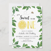 One Lemon 1. Geburtstag Einladung (Vorderseite)