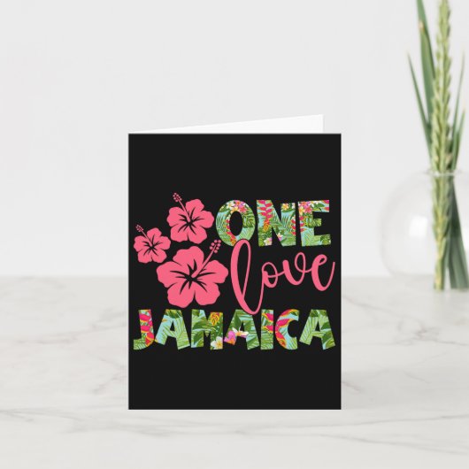 One Liebe Jamaica 2025 Caribbean Vacation Theme Fa Karte (Vorderseite)