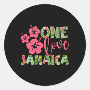 One Liebe Jamaica 2025 Caribbean Vacation Theme Fa Runder Aufkleber