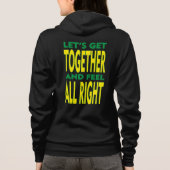 One Liebe One Heart Jamaican Fahne Farben vorne hi Hoodie (Rückseite)