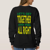 One Liebe One Heart Jamaican Fahne Farben vorne hi Sweatshirt (Rückseite)