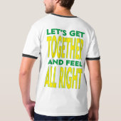 One Liebe One Heart Jamaican Fahne Farben vorne hi T-Shirt (Rückseite)