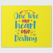 | One Liebe One Heart One Destiny Geschenkpapier (Flach)