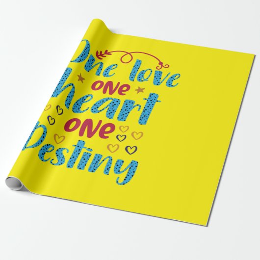 | One Liebe One Heart One Destiny Geschenkpapier (Ungerollt)