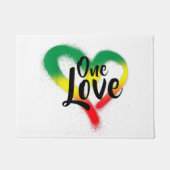 One Liebe One Heart Reggae Vibes Fußmatte (Vorderseite)