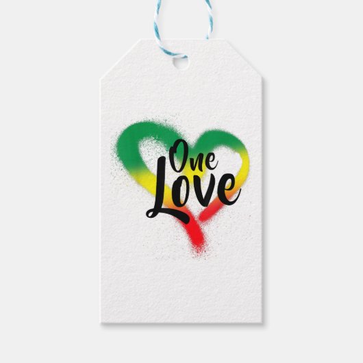 One Liebe One Heart Reggae Vibes Geschenkanhänger (Vorderseite)