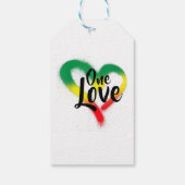 One Liebe One Heart Reggae Vibes Geschenkanhänger (Rückseite)
