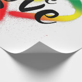 One Liebe One Heart Reggae Vibes Geschenkpapier (Ecke)