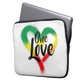 One Liebe One Heart Reggae Vibes Laptopschutzhülle (Vorderseite Links)