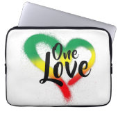 One Liebe One Heart Reggae Vibes Laptopschutzhülle (Vorderseite)