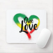 One Liebe One Heart Reggae Vibes Mousepad (Mit Mouse)