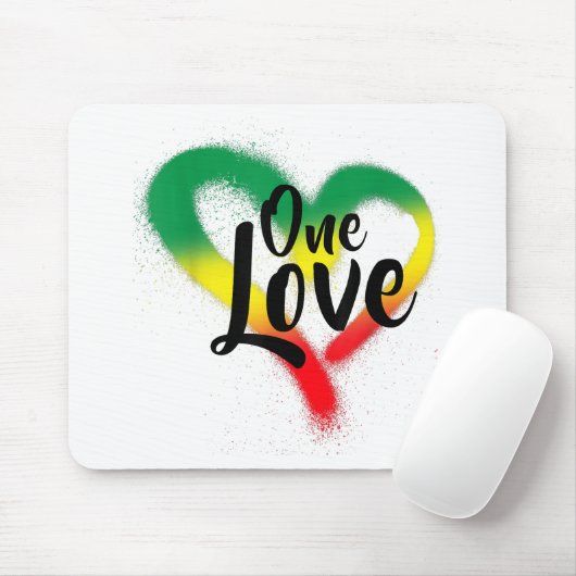 One Liebe One Heart Reggae Vibes Mousepad (Mit Mouse)