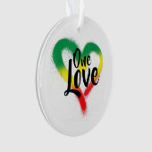 One Liebe One Heart Reggae Vibes Ornament (Vorderseite)