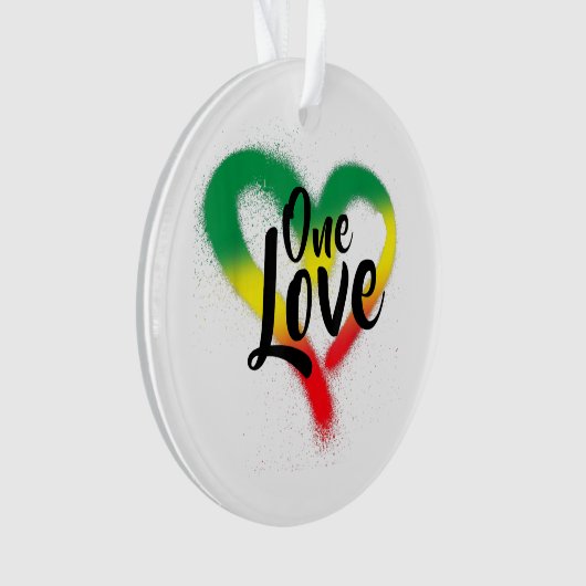 One Liebe One Heart Reggae Vibes Ornament (Vorderseite)